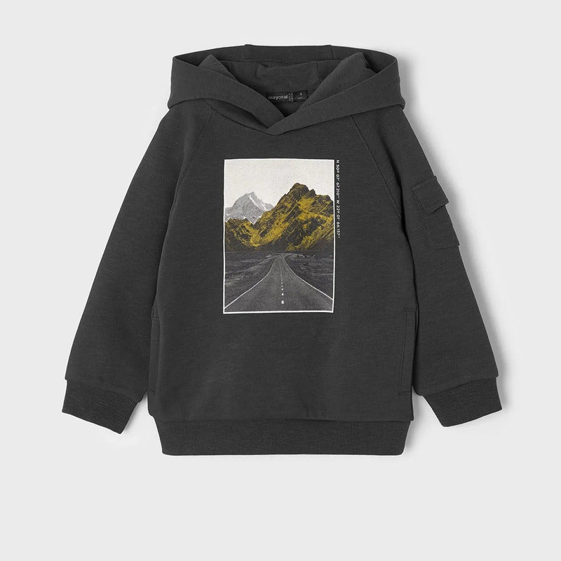 Sudadera Casual Estampada Para Niño Mod. 4452 Marca Mayoral® 8 Años Gris Oscuro Estampado
