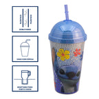 Vaso Con Popote Doble Pared Con Domo 500ml Diseños Animados