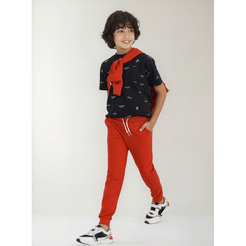 Pants Cómodo Para Niño Mod.744 Marca Mayoral® Rojo Liso 12