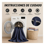 Set De Cortinas Blackout  Impermeables 1.37 X 2.13mts Luna® Azul