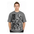 Playera Oversize Fit De Hombre Simbionte Mascara De Latex® Gris Oscuro Simbionte Ch Lisa