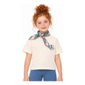 Blusa Con Mascada Para Niña Mod.3009 Marca Mayoral® Hueso Lisa 9 Años