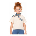 Blusa Con Mascada Para Niña Mod.3009 Marca Mayoral® Hueso Lisa 9 Años