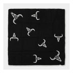 Pañuelo Multiusos Ligero Diseño Tradicional 55x55cm Negro Toros Unitalla