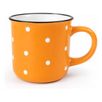 Taza De Ceramica Con Puntos 340ml Mod. 1744-60 Naranja Puntos