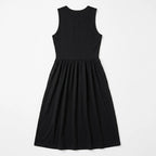 Vestido Largo Maxi Casual Para Mujer Mkmv0091 Makn & Co® Negro Lisa M