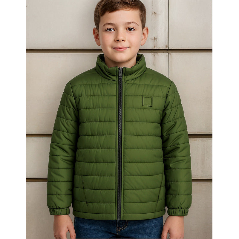Chamarra Para Niño Jumgle Mod. 6479 Marca Mayoral® Verde Musgo 18 Lisa