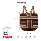 Mochila Artesanal Tejida Tipo Morral Con Bolsillo Frontal 10kg