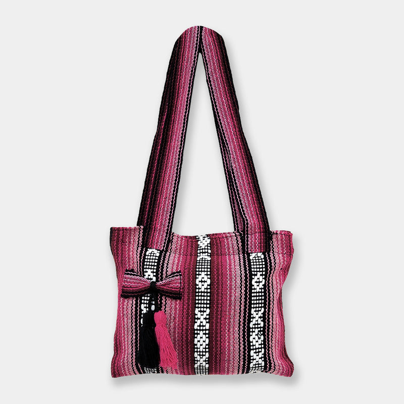 Bolsa Mini Artesanal Con Cierre 23x20cm Diseño Tradicional