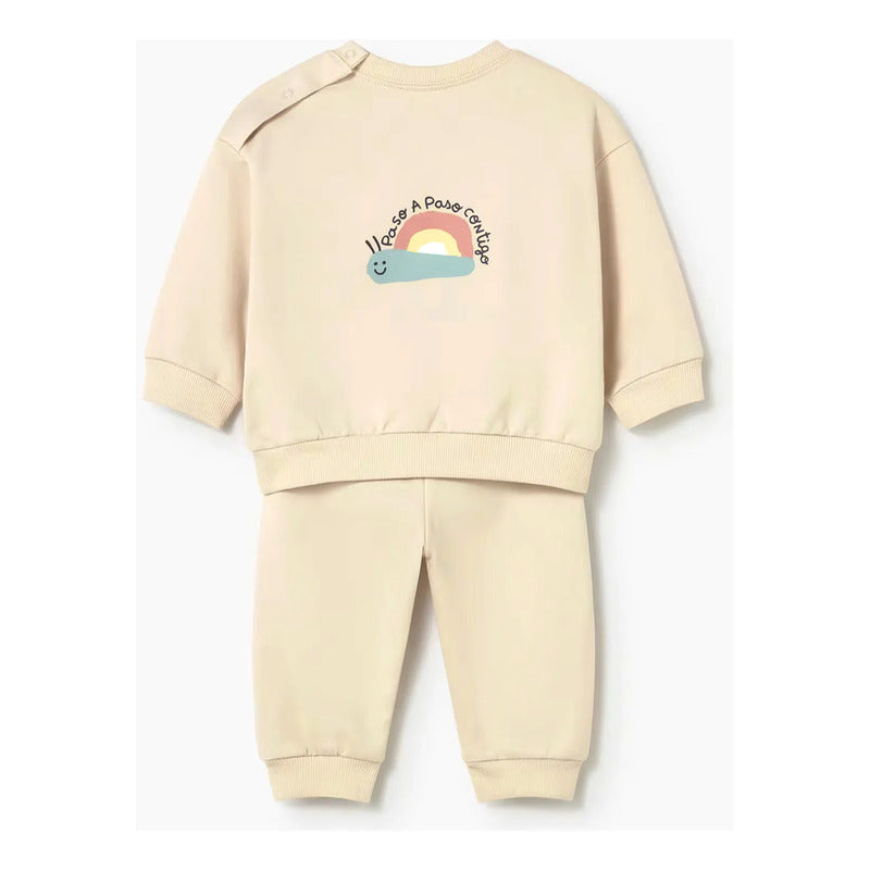 Conjunto De Algodón Unisex Recién Nacido Mod.1898 Mayoral® Beige 2-4 M