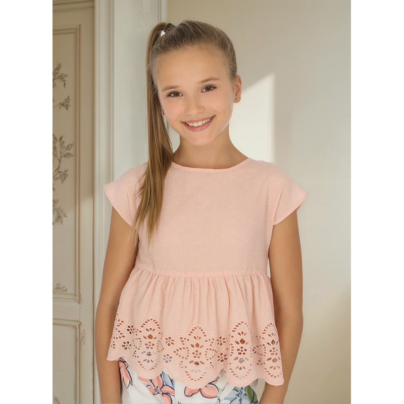 Blusa Holgada Para Niña Mod.6167 Nude Marca Mayoral® Nude 8 Años