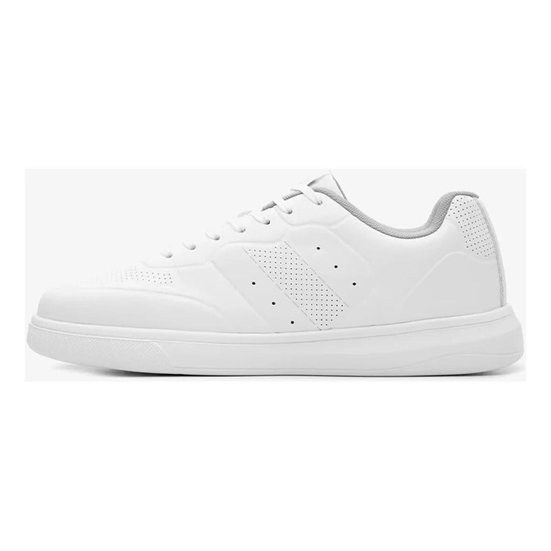 Tenis Casual Hombre Suela Flowtek Mod.415306 Marca Flexi® Blanco Lisa 27.5 Mx