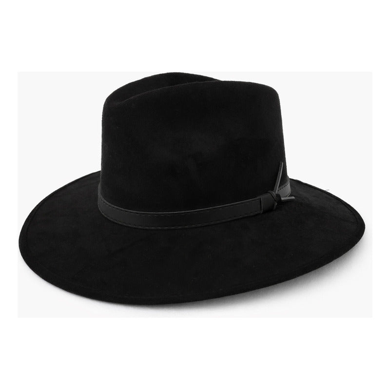 Sombrero Unisex Estilo Fedora De Gamuza Elegante Y Atemporal