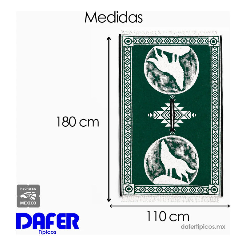 Jorongo Gaban Artesanal Mexicano Colores Lobo Verde Oscuro Lobo Xg
