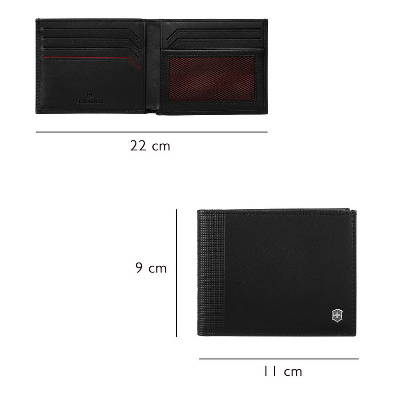Billetera De Hombre Altius Alox Bi-fold 611570 Victorinox® Negro Liso