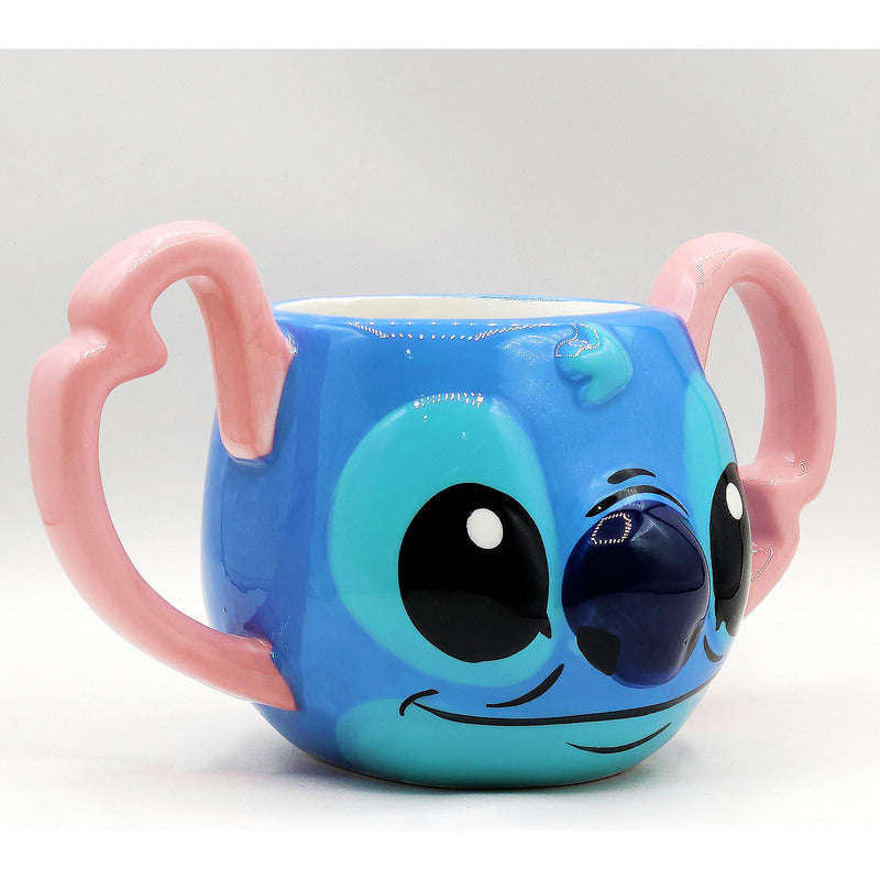 Taza Tarro De Ceramica 650ml Asas Grandes Stitch Multicolor Stitch 1778