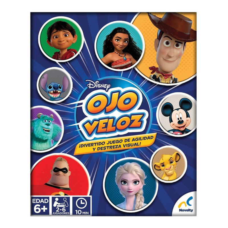 Juego De Mesa Novelty Ojo Veloz Disney Caja Cartón Edad 8