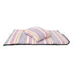 Frazada De Viaje Artesanal Con Almohada Set De Descanso