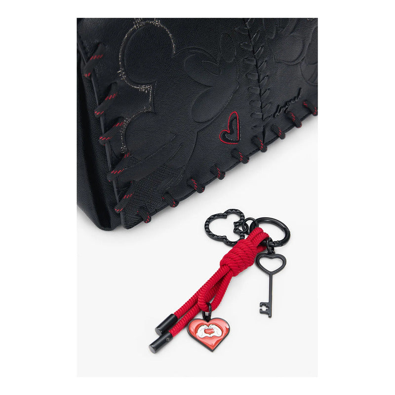 Bolso Mediano Mickey Para Mujer 26saxp85/2000 Desigual® Negro Mickey Níquel