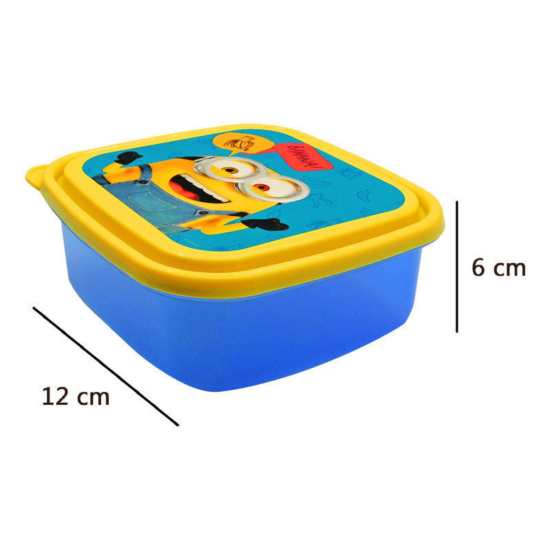 Recipiente Infantil Escolar Para Comida Diseños Varios