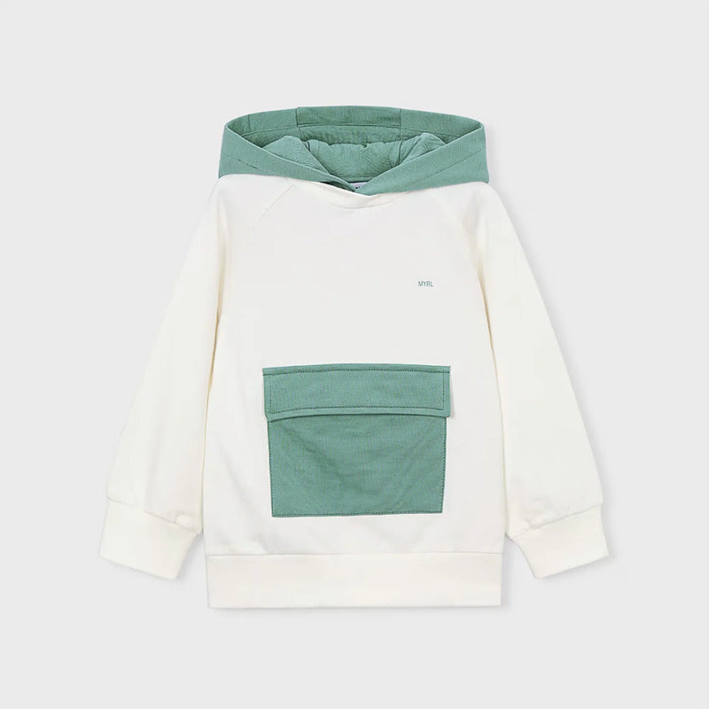 Sudadera Casual Para Niño Mod.3433 Marca Mayoral® 7 Años Nata Lisa
