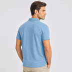 Playera Polo Para Hombre Mod.play01 Marca Truval® Azul Cielo G Lisa
