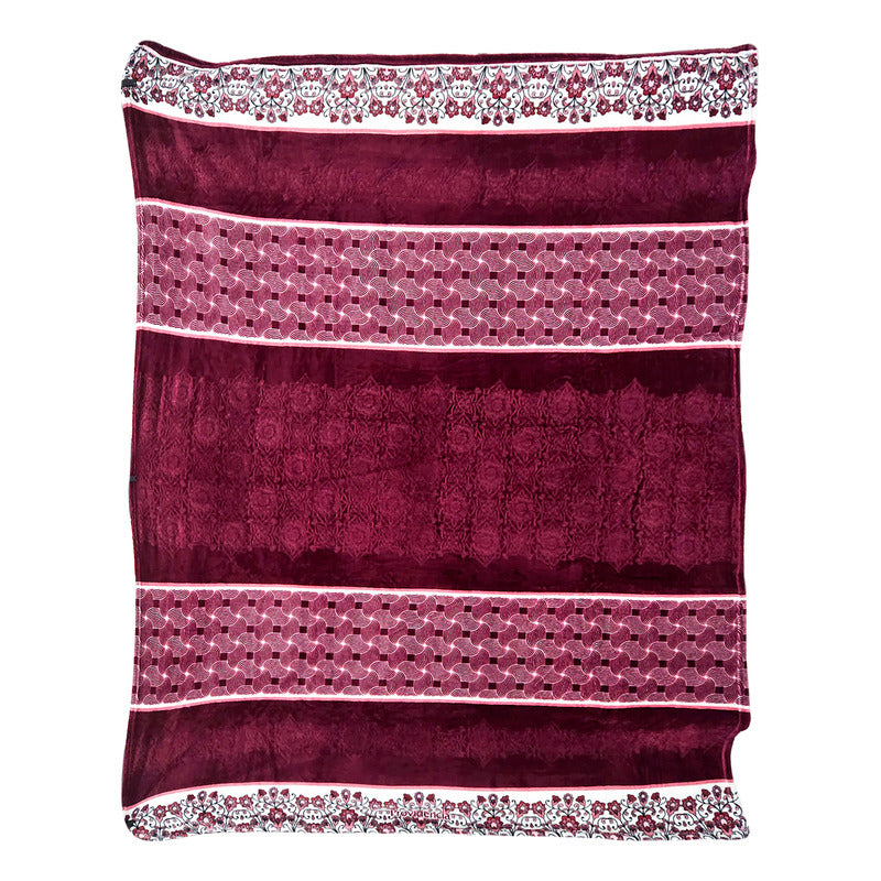 Cobertor Ligero Micrograbado 1.80x2.10m Providencia® Premium Rieña 1 Kg Bordó