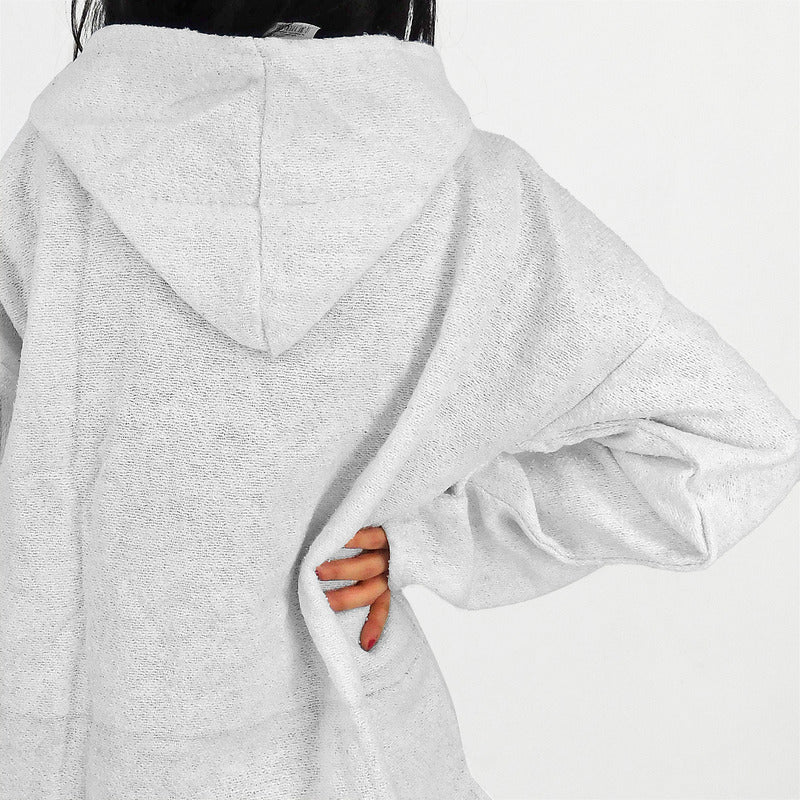 Suéter Poncho Canguro Artesanal Hoodie Acrilico Colores