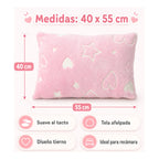 Almohada Infantil Pillow Suave Con Diseño Rosa Claro