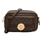 Bolso Crossbody Para Mujer Mod. Ji 2376 Marca Jaime Ibiza® Marrón Geométrico Níquel