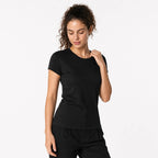 Blusa Básica Suave Casual Para Mujer Apx-0213 Marca Aspik® Negro Liso Eg