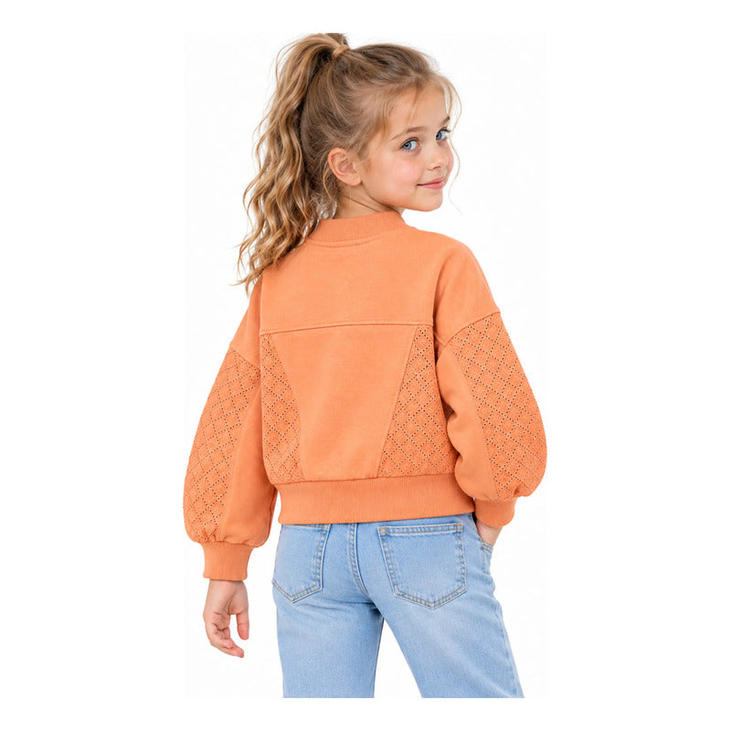 Sudadera Ligera Para Niña Mod.3456 Marca Mayoral® 5 Años Melocotón Lisa