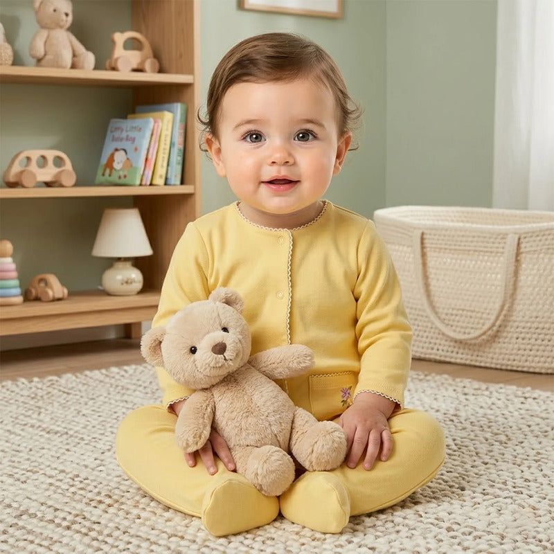Mameluco Ligero Para Bebé Mod. 1708 Marca Mayoral® Amarillo 1-2 Meses Lisa