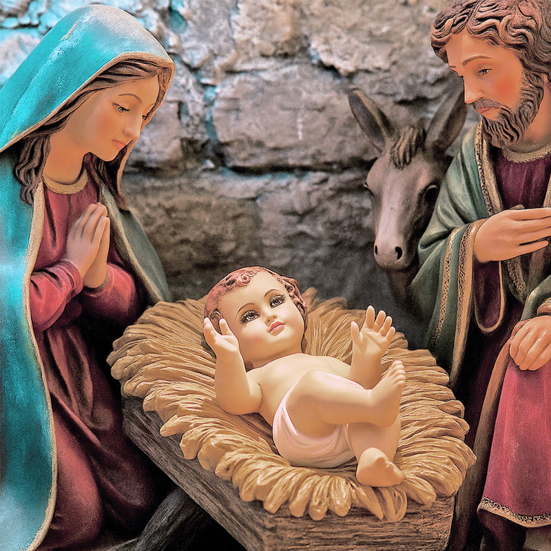 Imagen Religiosa De Resina Niño Dios 15cm Multicolor