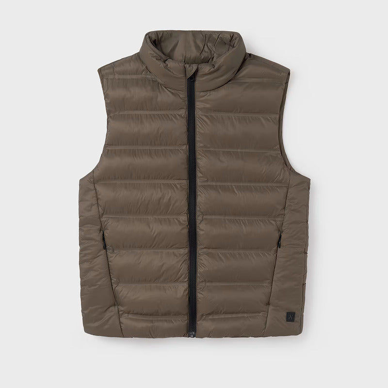 Chaleco Acolchado Para Niño Mod.7396 Marca Mayoral® Verde Olivo Lisa 8
