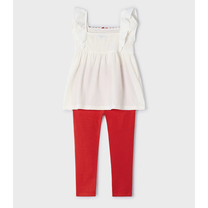 Conjunto Para Niña Blusa+pantalon Mod.3705 Marca Mayoral® Granadina Lisa 9 Años