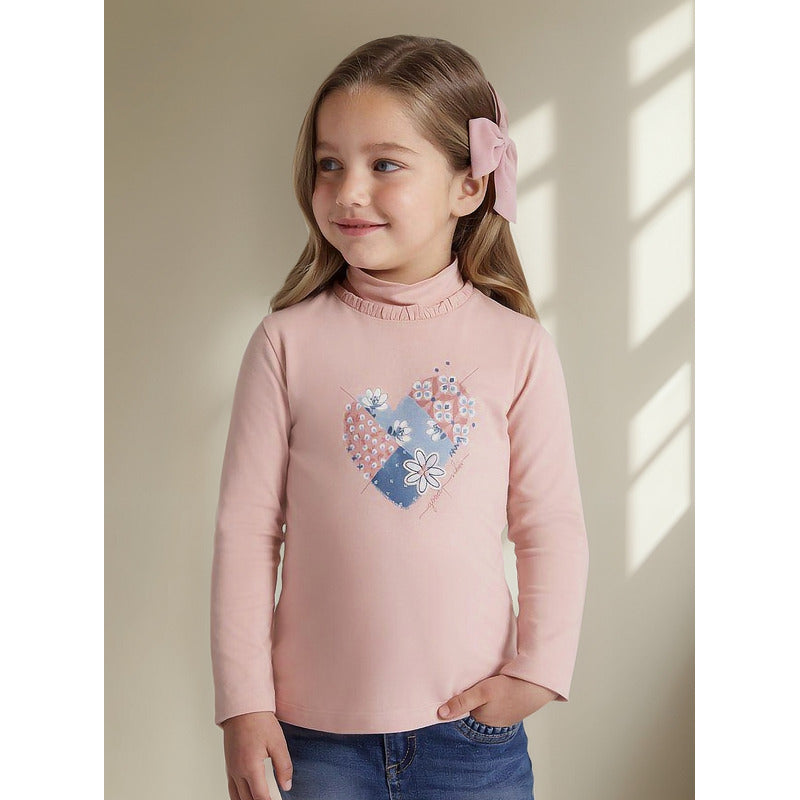 Blusa De Niña Cuello Alto Mod.4023 Marca Mayoral®