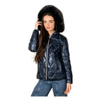 Chamarra Capitonada Para Mujer Mod.dw86-pol7133 Greenlander® Navy G Capitonado