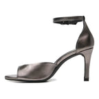 Sandalias Tacón 8.5cm Formales Para Dama Estil.140503 Flexi® Antimonio Brillante 24.5 Mx