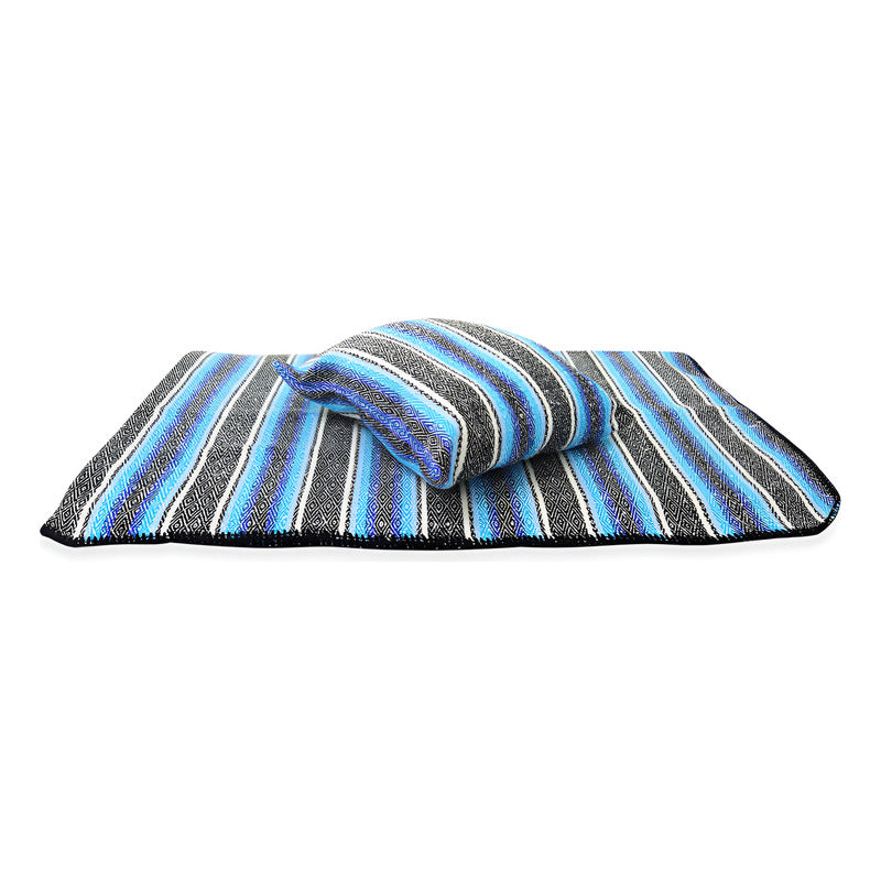 Frazada De Viaje Artesanal Con Almohada Set De Descanso