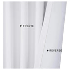 Cortina Blackout 2 Paneles Textura Lino Impermeable Luna® Blanco