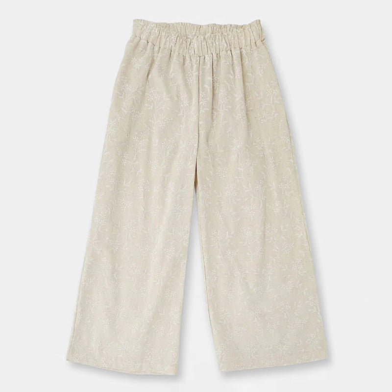 Conjunto Para Mujer Pantalon+blusa Mod.4394ec Marca Exotica® Beige Floreado Eg