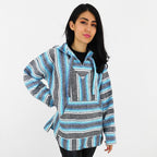 Suéter Poncho Canguro Artesanal Hoodie Acrilico Colores