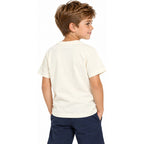 Playera Casual Ligera Para Niño Mod.3075 Marca Mayoral® Nata Futbol 5 Años Lisa