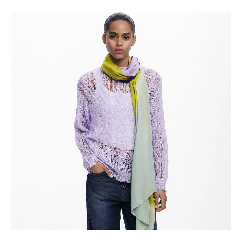 Chalina Ligera Suave Casual Para Mujer Marca Desigual® Multicolor 25wawa21/9019 Unitalla