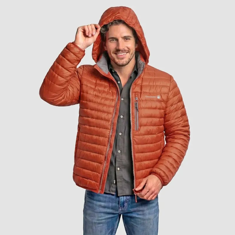 Chamarra Capitonada Para Hombre Cw90-pol8387  Greenlander® Naranja M Capitonado