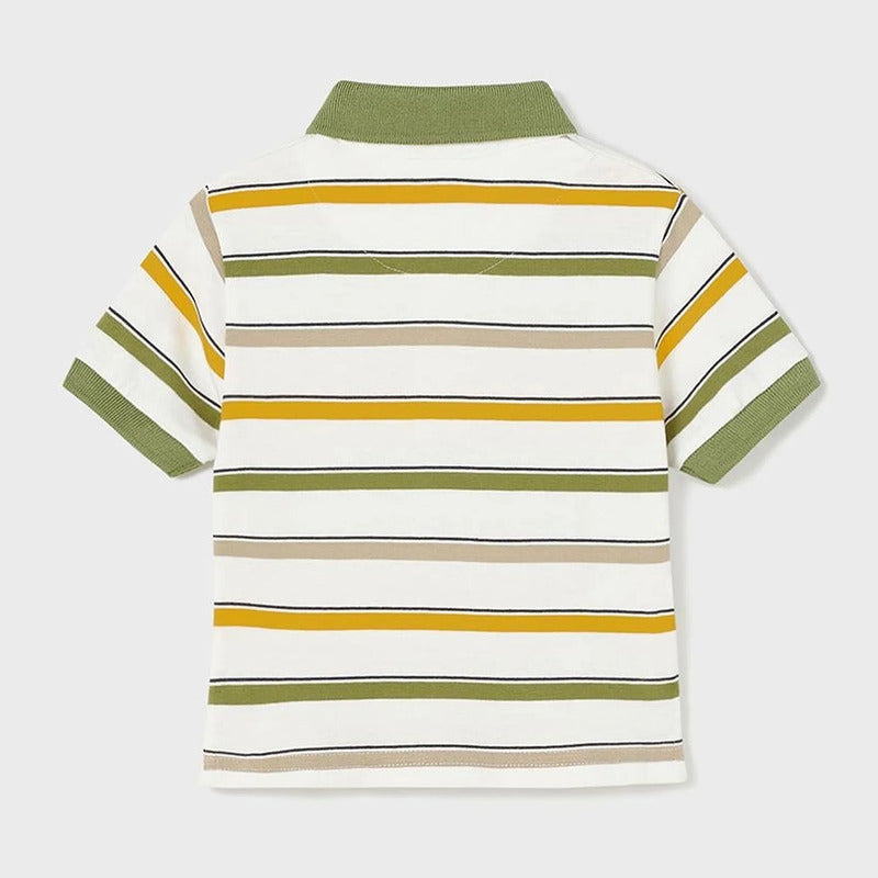 Playera Polo Casual Para Bebé Mod.1103 Marca Mayoral® Jungla 9 Meses Rayas