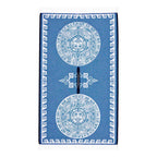 Jorongo Gaban Artesanal Mexicano Colores Azul Calendario Xg
