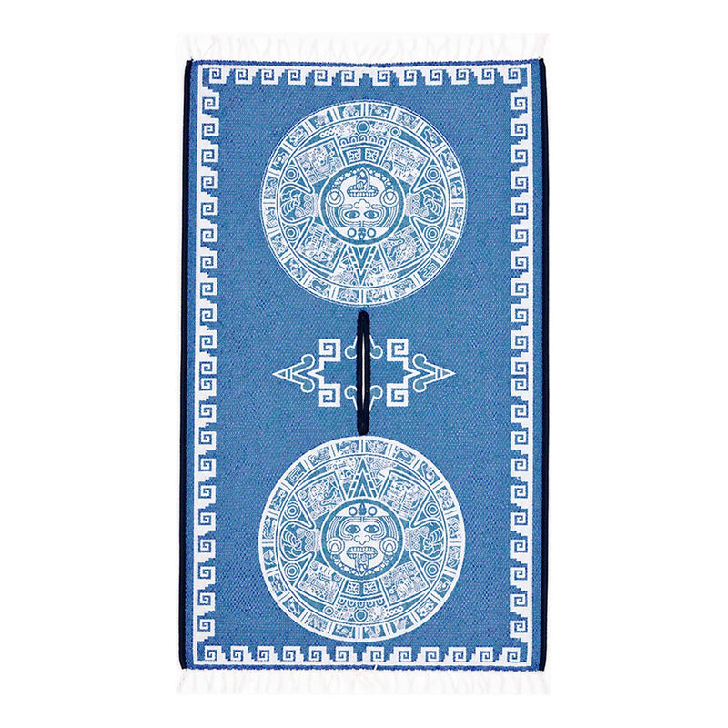 Jorongo Gaban Artesanal Mexicano Colores Azul Calendario Xg