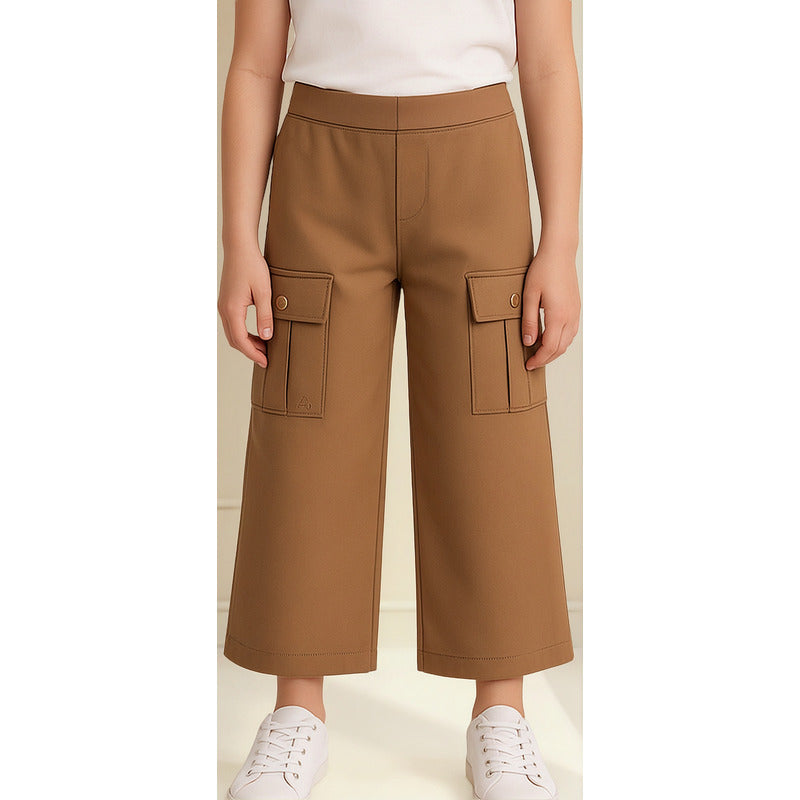 Pantalón Holgado Cargo Para Niña Mod.7551 Marca Mayoral® Marrón Claro Liso 10